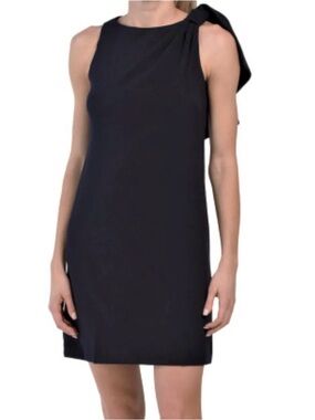 Vince Camuto Navy One-Shoulder Shift Dress